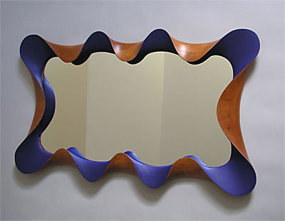 Large Cherry and Blue Taffy Mirror
