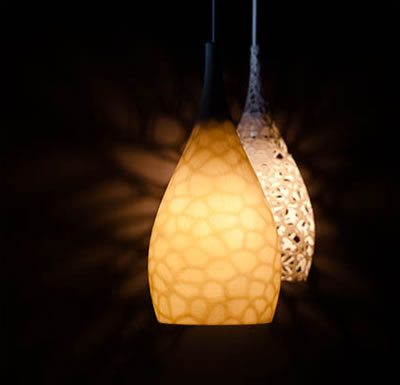 Reveal and Mesh lit, ecologically friendly lighting: Eco1stArt.com Mesh Lighting.
