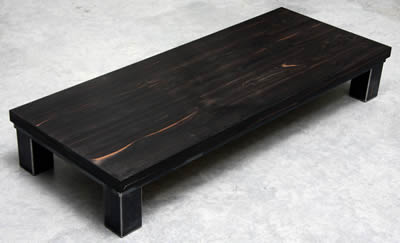 Ebony and Hot Roll Steel Table