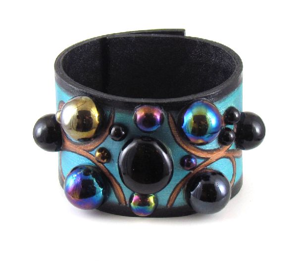 Eco1stArt.com Blue Crescent Cuff Bracelet